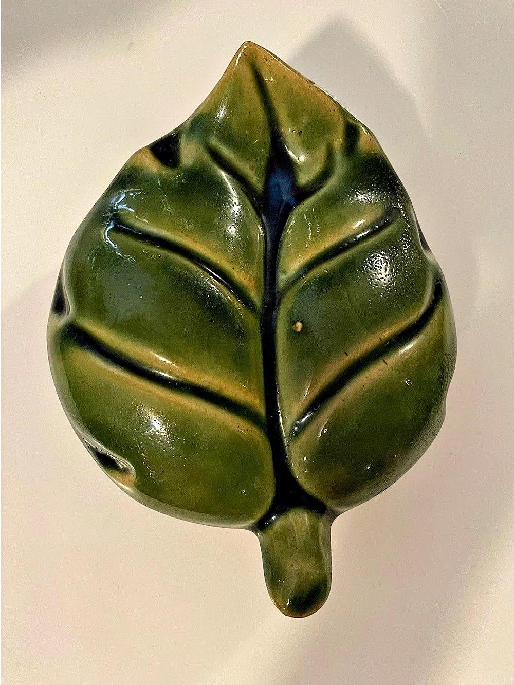 Glazed Green Leaf Decor